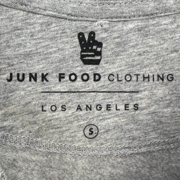 Junk Food Barbie Pullover Sweatshirt Womens Size Small Heather Gray Pink - Picture 5 of 6